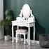 Makeup Vanity Desk Set with LED Lighting - White, MDF