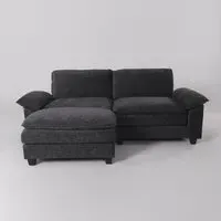 Modular Sofa Set with Ottoman - Blue, Chenille