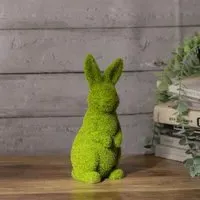 Moss Standing Bunny Rabbit Easter Garden Decoration - Green