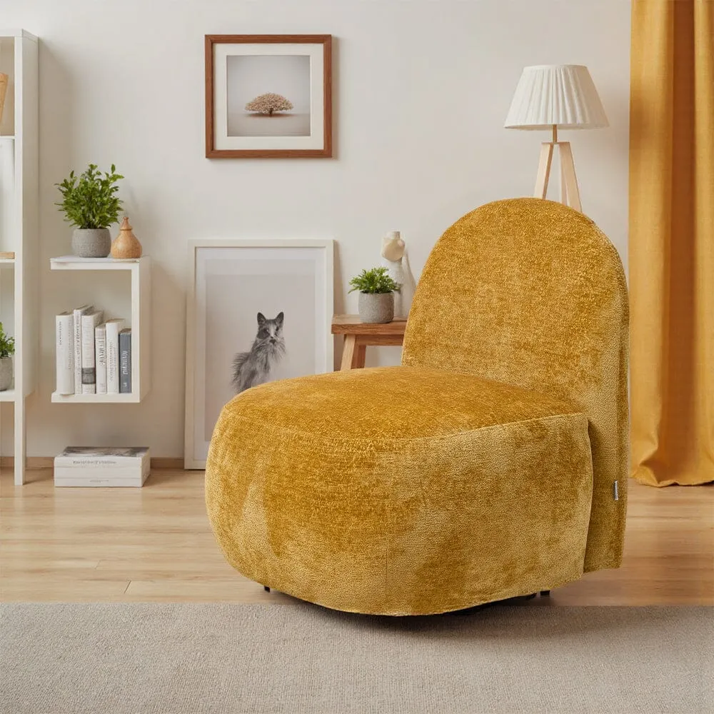 Organic Shape Swivel Accent Chair - Chenille product