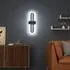 Oval LED Wall Light with Acrylic Shade - Black
