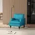 Padded Armchair with Removable Cushion - Teal, Velvet