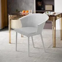 Plastic Chairs Set of 4 - Grey, Polypropylene