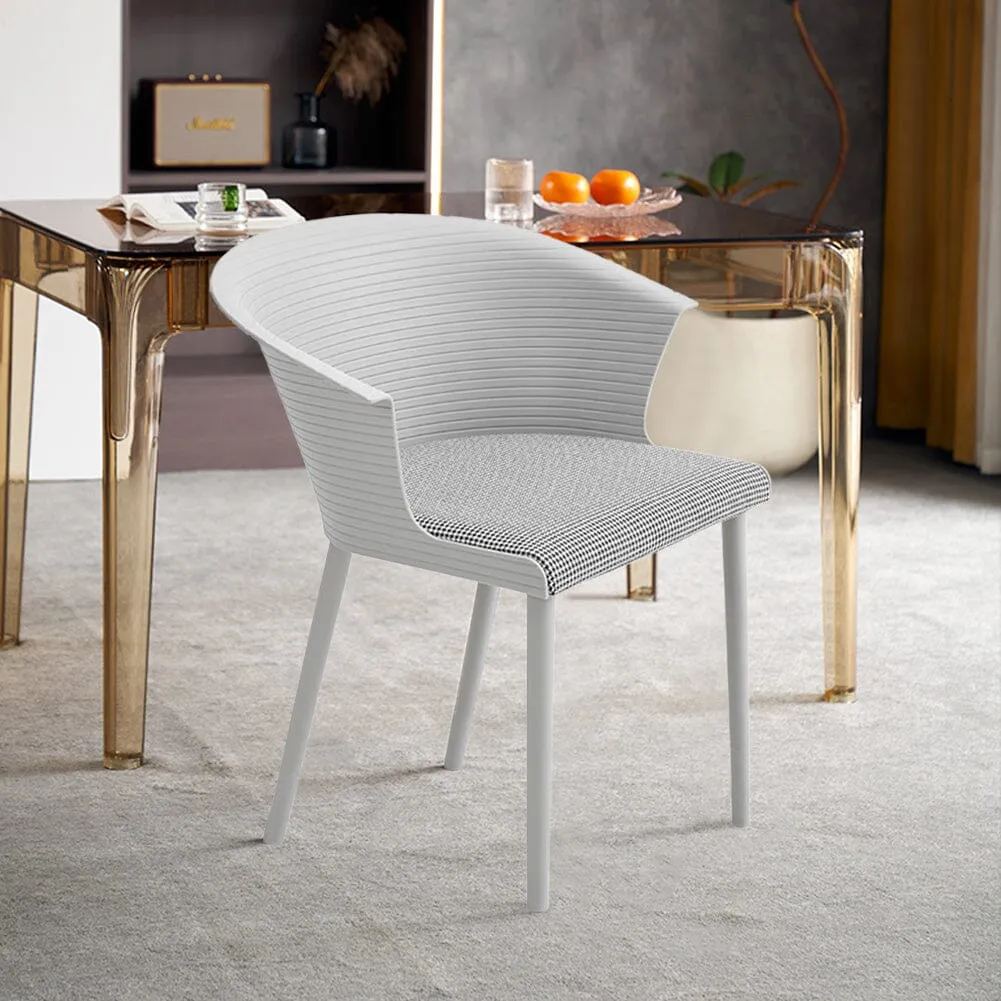 Plastic Chairs Set of 4 - Grey, Polypropylene