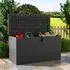 Rattan Garden Storage Deck Box with Lock - HDPE