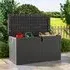 Rattan Garden Storage Deck Box with Lock - HDPE