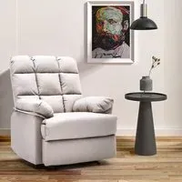 Recliner Armchair with Control Switch - Faux Leather