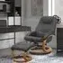 Recliner Armchair with Footstool - PU Leather