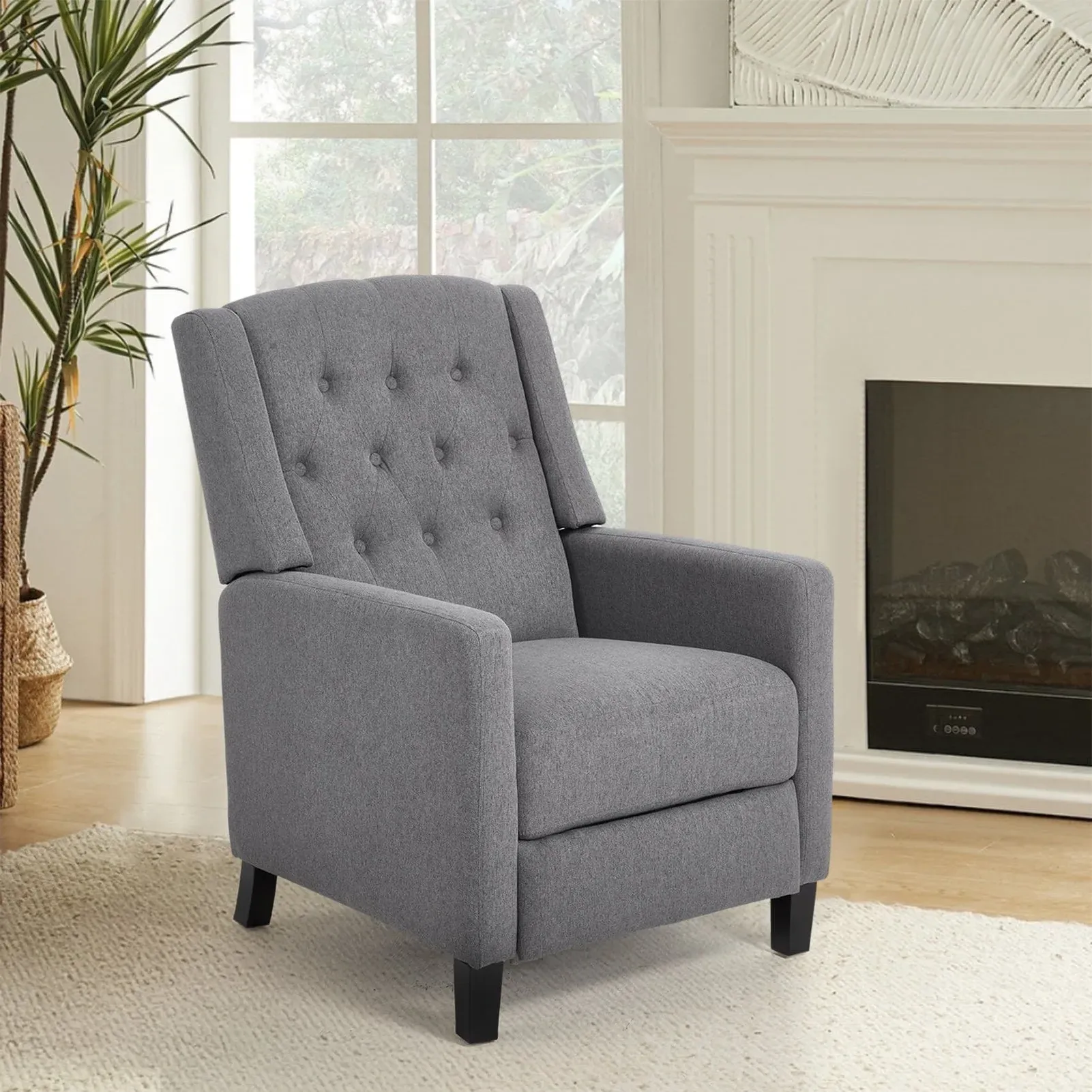 Reclining Sofa Chair 140° Adjustable - Grey, Fine Linen product