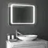 Rectangle LED Bathroom Mirror with Anti-Fog - White