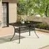 Rectangular Garden Dining Table with Umbrella Hole - Cast Aluminium