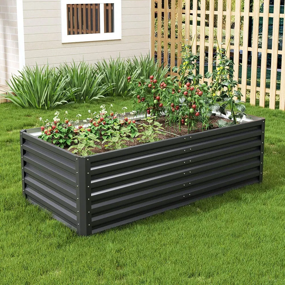 Rectangular Raised Garden Bed - Charcoal Black, Galvanized Steel image