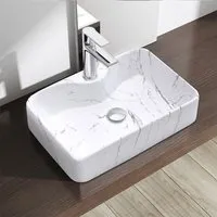 Rectangular Vessel Sink - White, Ceramic alternate view