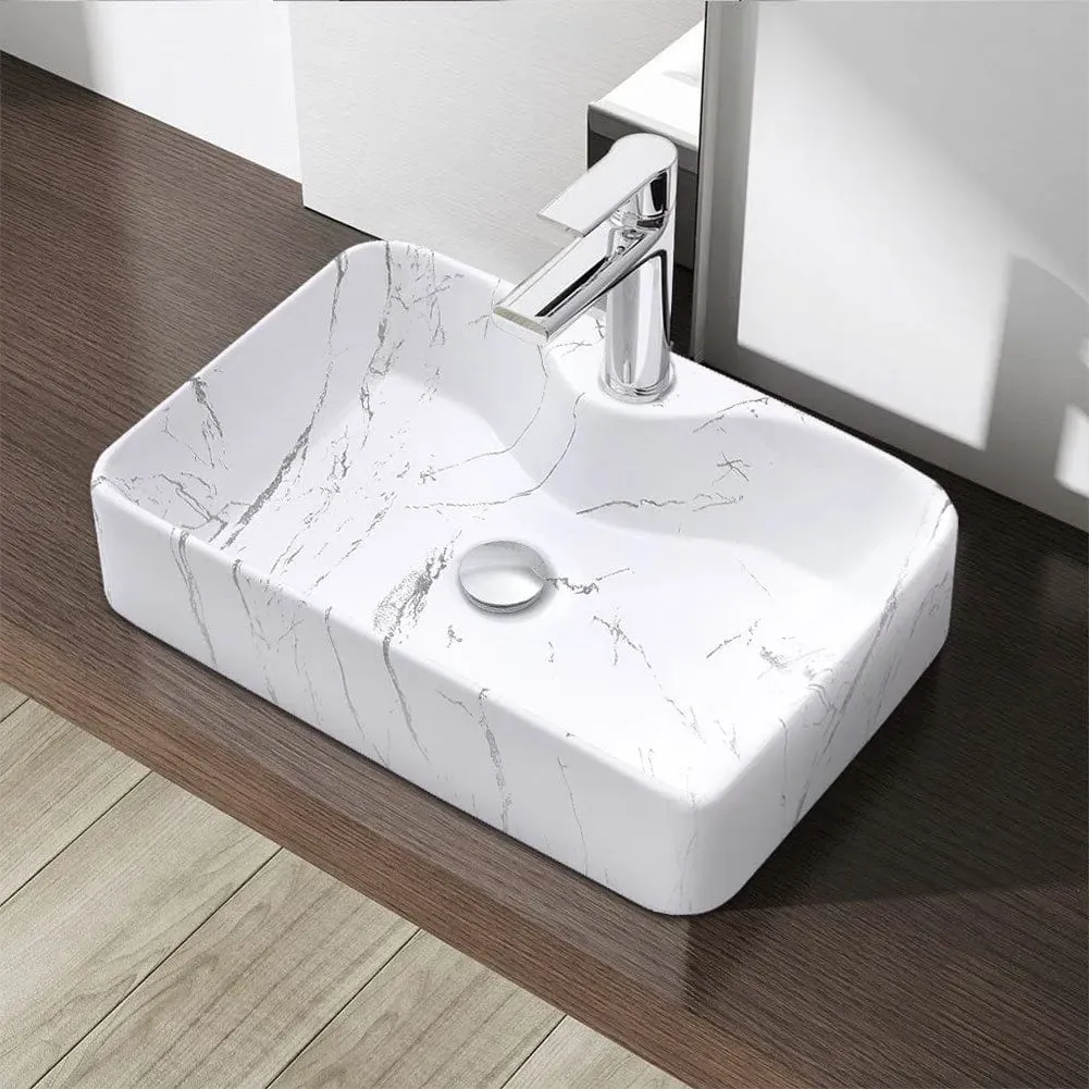 Rectangular Vessel Sink - White, Ceramic product