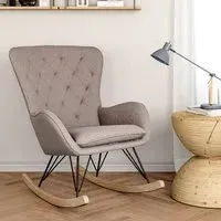 Rocking Chair with Cushion - Velvet