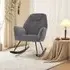 Rocking Chair with Velvet Upholstery - Grey