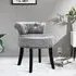 Round Accent Chair Dressing Stool - Velvet