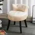 Round Accent Chair Dressing Stool - Velvet