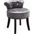 Round Accent Chair Dressing Stool - Velvet