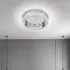 Round Crystal Ceiling Light - Chrome, Stainless Steel
