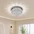 Round Crystal Ceiling Light - Chrome, Stainless Steel