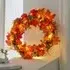 Round Fall Wreath with LED Lights - Maple, Plastic
