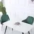 Set of 2 Velvet Dining Chairs with Armrests - Green