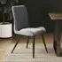 Set of 2 Velvet Upholstered Dining Chairs - Grey