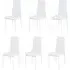 Set of 6 Upholstered Dining Chairs - Faux Leather
