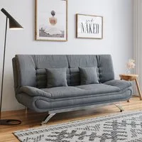 Shell Shaped Sofa Bed with Dual Functionality - Linen-Like Fabric alternate view