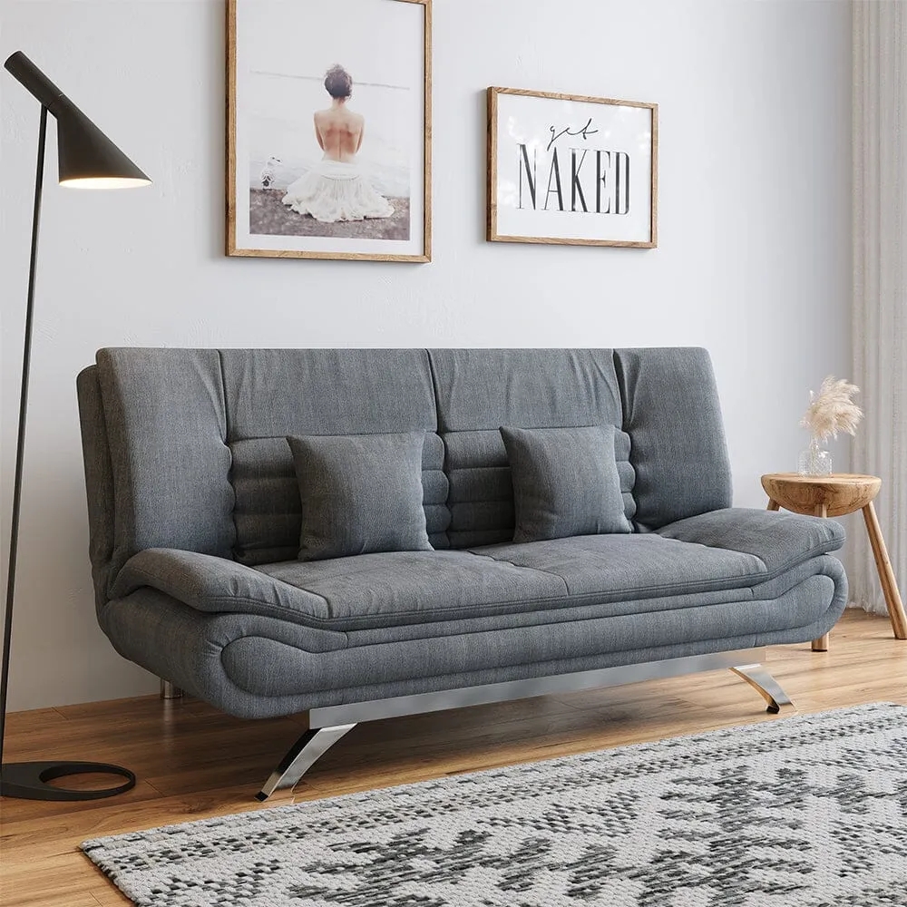 Shell Shaped Sofa Bed with Dual Functionality - Linen-Like Fabric product