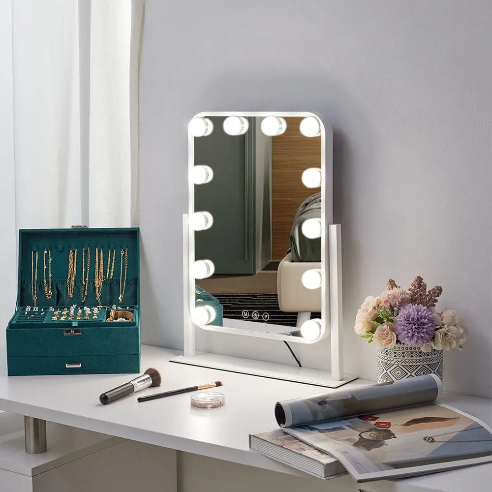 Sheonly Hollywood Vanity Mirror with 12 LED Bulbs - White product