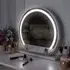Sheonly Round Vanity Mirror with LED Lights - White