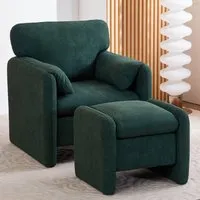 Single Sofa with Ottoman - Chenille alternate view
