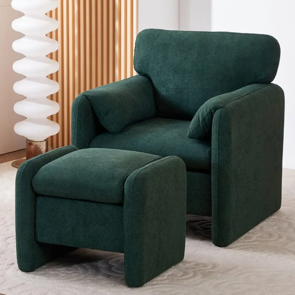 Single Sofa with Ottoman - Chenille product
