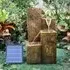 Solar Powered Garden Fountain with LED Lights - Granite