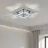 Square Crystal Ceiling Light - Chrome