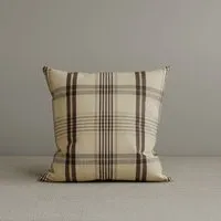 Square Cushion Checkered - Cocoa, Cotton Linen alternate view