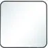 Square Wall Mirror with Aluminum Frame - Black