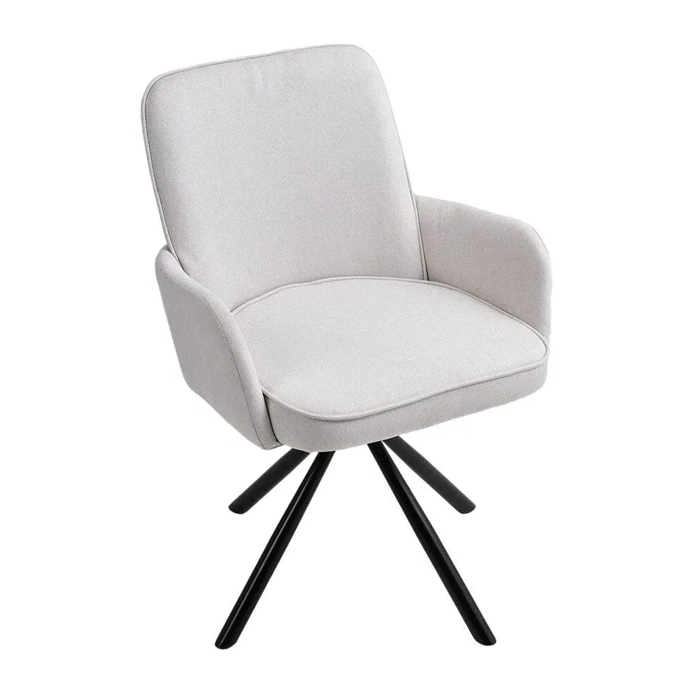 Swivel Accent Chair with 360° Swivel - Grey, Linen product