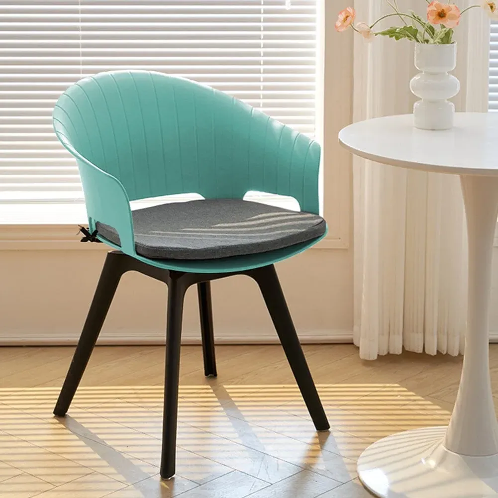 Swivel Plastic Chairs Set of 4 - Grey, Polypropylene