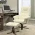 Swivel Recliner Chair with Footstool - PU Leather