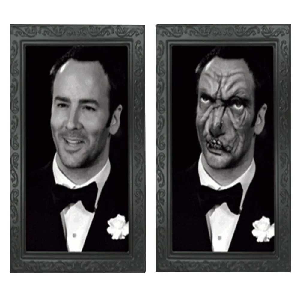 Transforming Portrait Frame 3D Face-Changing Wall Decor - Black, Plastic product