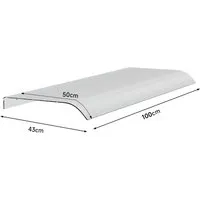Transparent Arc Fixed Awning Canopy - PET alternate view