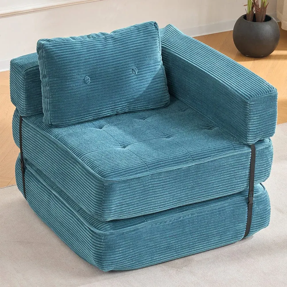 Tufted Accent Chair with Adjustable Buckle - Corduroy product