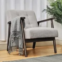 Tufted Armchair - Grey, Linen alternate view