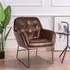 Tufted Armchair with Metal Legs