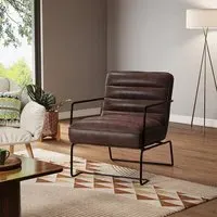 Tufted Armchair with Metal Legs