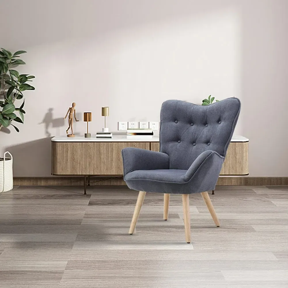 Tufted Button Armchair - Linen image