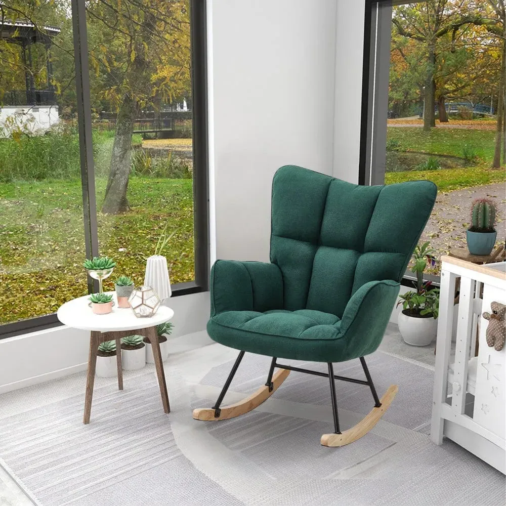 Tufted Rocking Chair - Linen